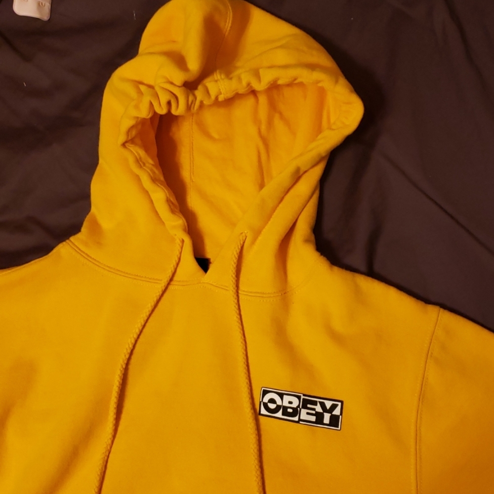OBEY yellow hoodie